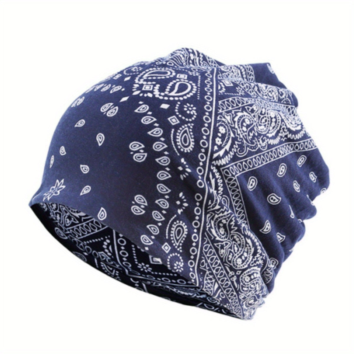 Paisley Print Elastic Beanie Turban Cap Unisex Chemo Hat