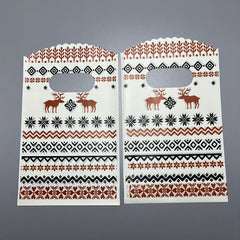 50pcs Elk Pattern Plastic Tote Bag Gift Packaging Bag - Portable Storage Bag