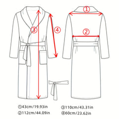 Soft Striped Bathrobe with Hooded Design