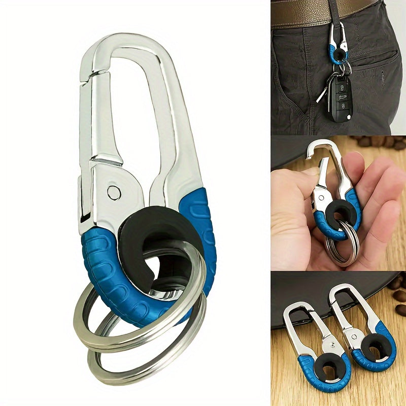 Men's Stainless Steel Car Keychain Waist Clip With Key Ring
