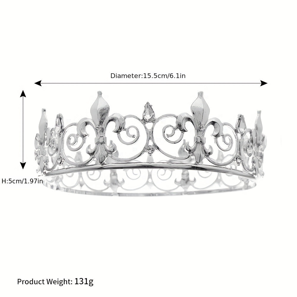 Crystal Crown Head Jewelry Queen Tiara Alloy Hair Band Prom Accessories