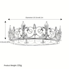 Crystal Crown Head Jewelry Queen Tiara Alloy Hair Band Prom Accessories