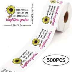 500pcs Small Business Thank You Stickers Roll