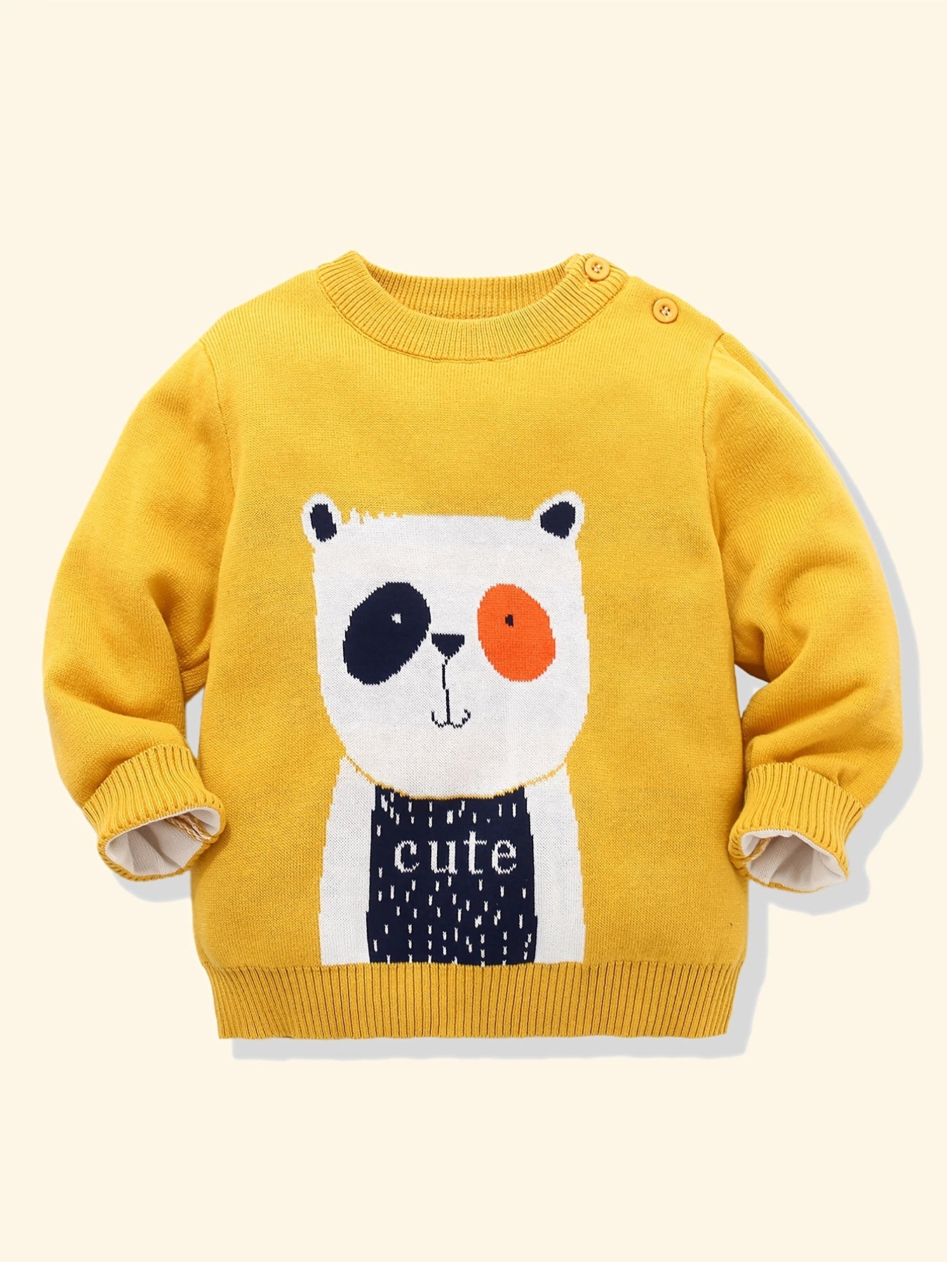 Baby Boys Cartoon Series Sweater Baby Animal Jacquard Top Kids Pullover