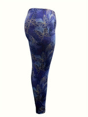  Butterfly Print High Rise Leggings