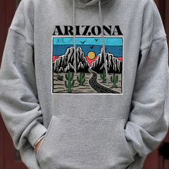 'Arizona' Print Hoodie Men's Casual Pullover Hooded Sweatshirt