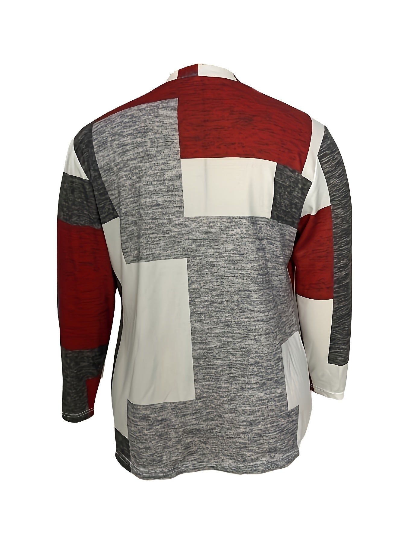  Colorblock Long Sleeve Open Front Cardigan