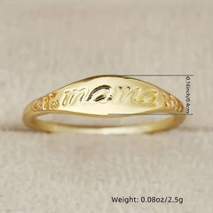 Mom Letter Ring Mother's Gift For Women Mom