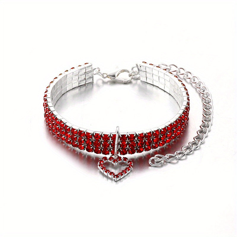 Sparkling Heart Pet Necklace - Perfect Accessory for Furry Friends