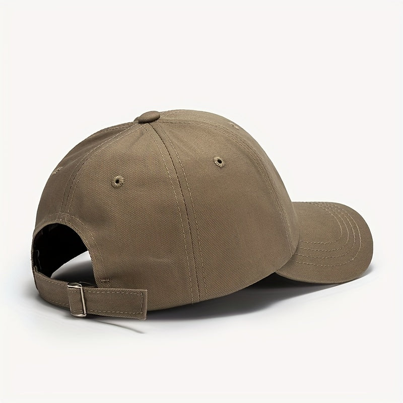Embroidered Letter Retro Peaked Cap Soft Top Sun Hat