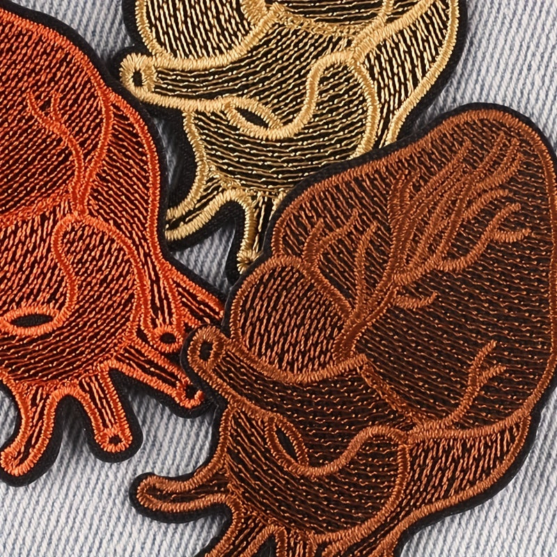 3pcs Organ Heart Embroidery Patches For Boys Clothing DIY Ironing Stickers