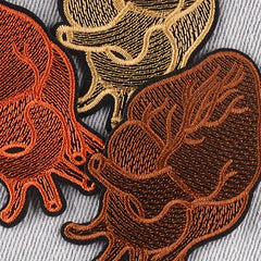 3pcs Organ Heart Embroidery Patches For Boys Clothing DIY Ironing Stickers