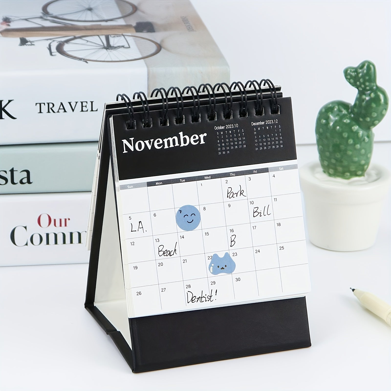 1pc Mini Desk Calendar - Minimalist Design