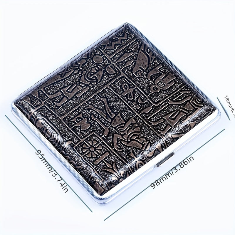 Leather Cigarette Pack 20 Split Tight Band Men's Storage Box