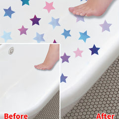 6Pcs Colorful Star Bathtub Stickers Waterproof Bathroom Accessories