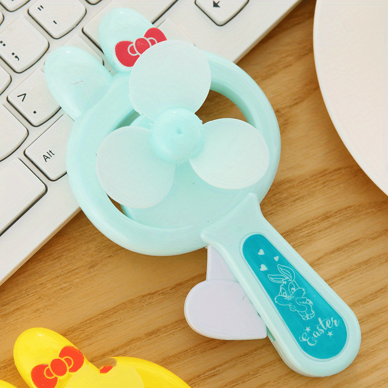 Mini Rabbit Shape Fan Manual Fan Dormitory Portable Handheld Fan