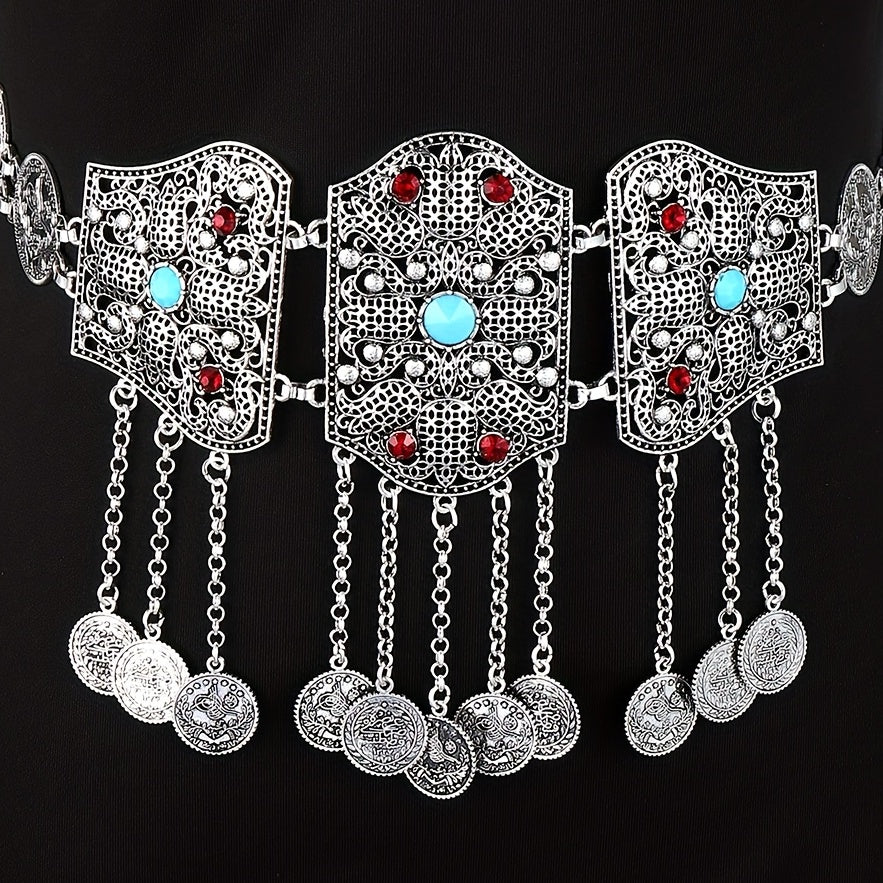 Metal Tassel Waist Chain Ethnic Waistband For Girls