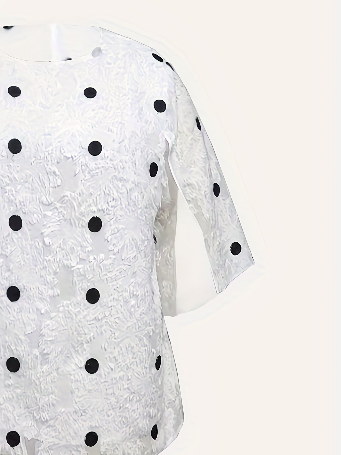  Floral Pattern Split Sleeve Top