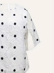  Floral Pattern Split Sleeve Top