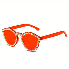 Y2K Candy Cat Eye Sunglasses Rhinestone Glasses UV400