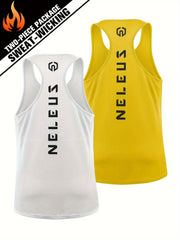Men's Letter Pattern Mesh Quick Drying Tanktops for Gym Training