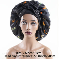 Satin Bonnet with Adjustable Ties Flexible Headband Hair Turban