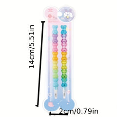 2pcs Bear Non-sharpening Mechanical Pencils Student Writing Pens