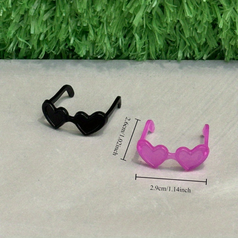 Colorful Dollhouse Glasses 12 Accessory Plastic Eyewear for Dolls