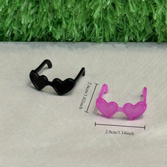 Colorful Dollhouse Glasses 12 Accessory Plastic Eyewear for Dolls