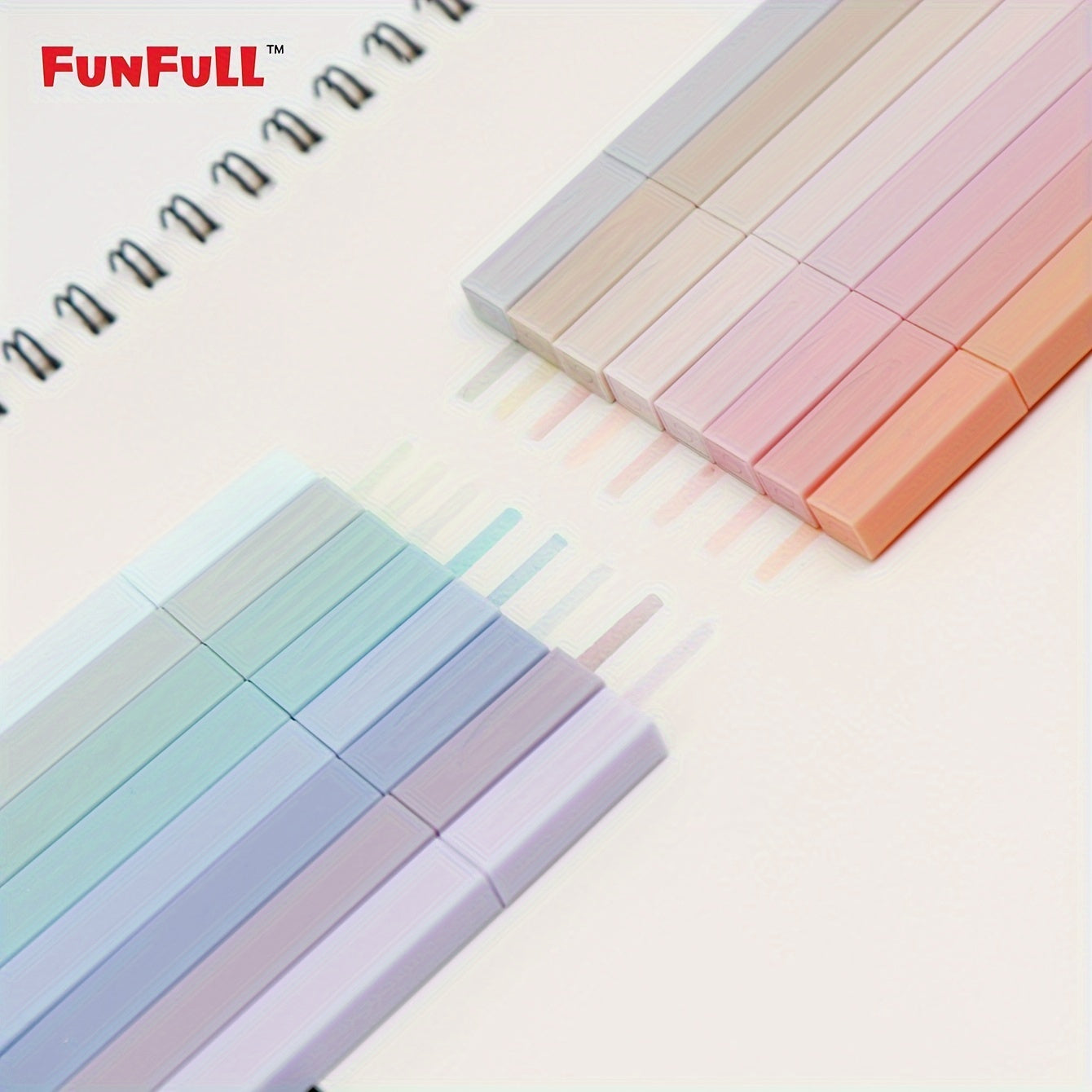 Pastel Fluorescent Highlighter Pens Water-Based Ink