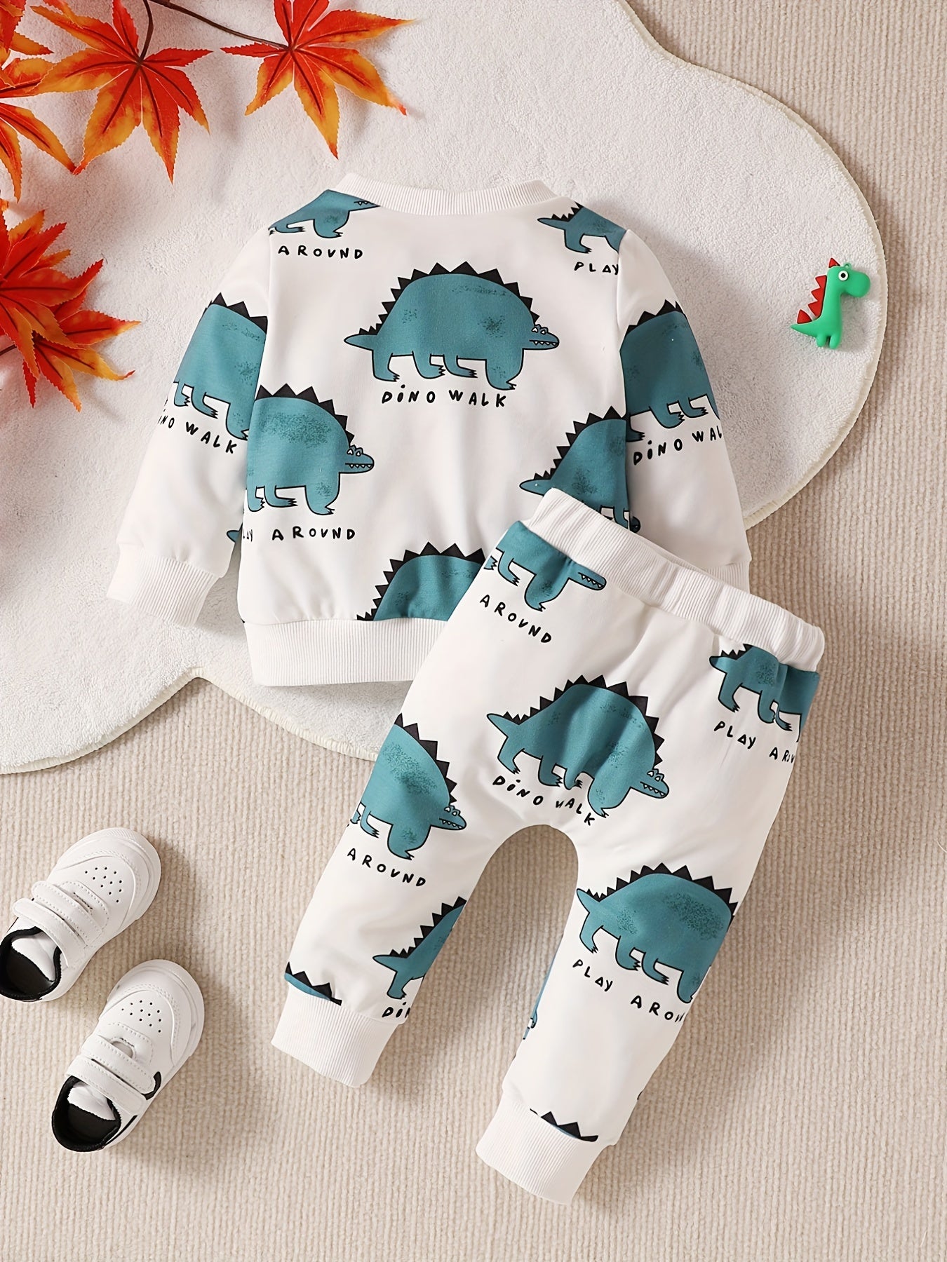 Baby Boy's Cartoon Graphic Hoodie Pants Sportswear Set