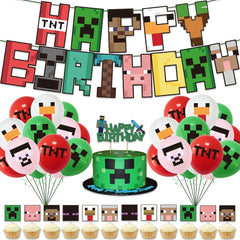 Video Gaming Style Party Balloon Happy Birthday Decorations