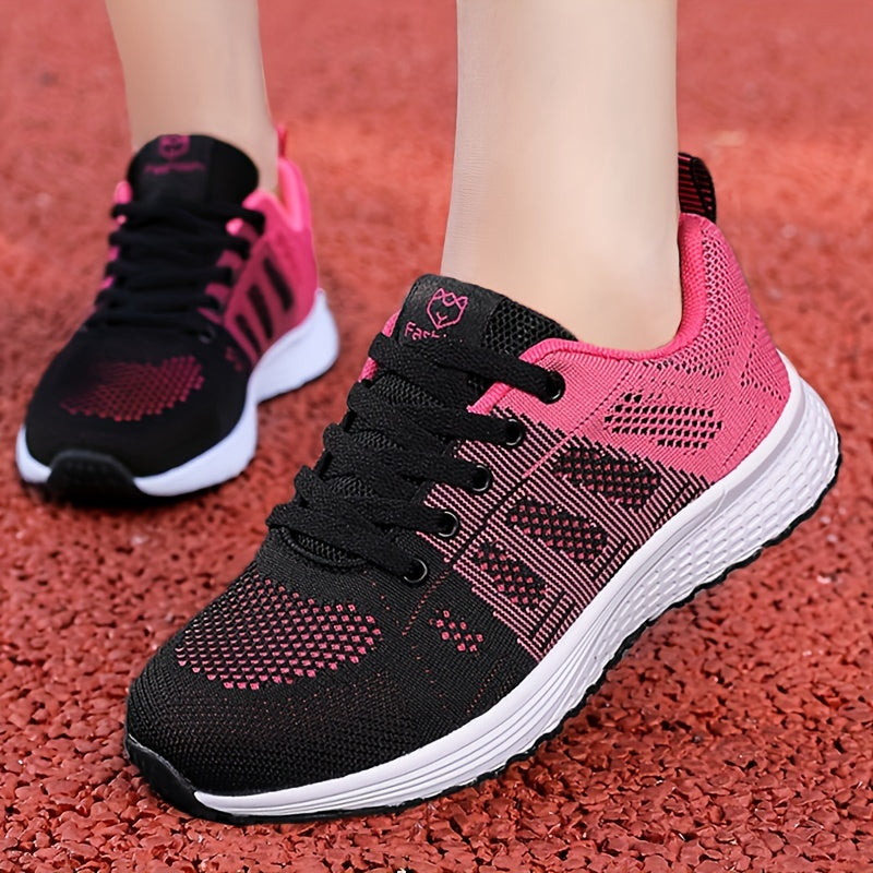 Women's Knit Weaving Running Shoes Non slip Outdoor Casual Sneakers