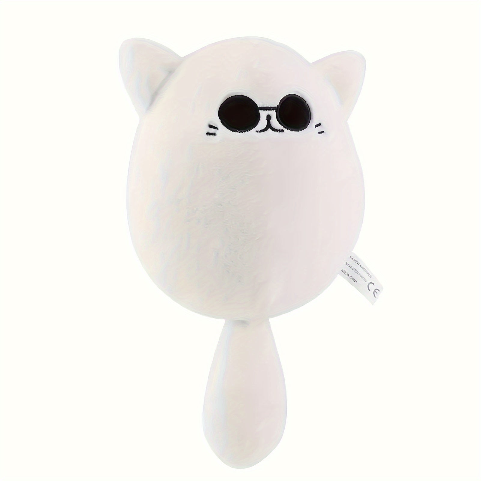 Cat Plush Toy with Glasses Stuffing Huggable Doll Stylish Plushie
