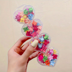 320pcs Macaron Hair Accessories Elastic Hair Tie Claw Clip