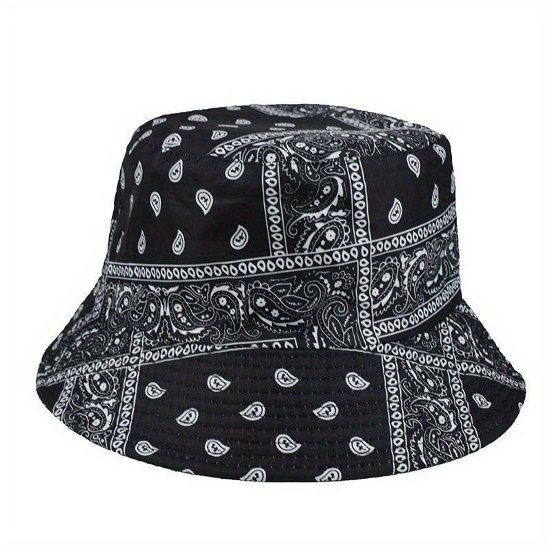 Men's Outdoor Bandana Pattern Bucket Hat