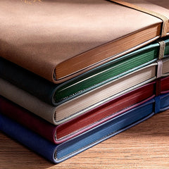 Chinese Style Leather Notebook with Strap