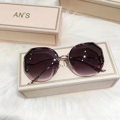 Ombre Rimless Sunglasses UV400 Sun Shades for Women