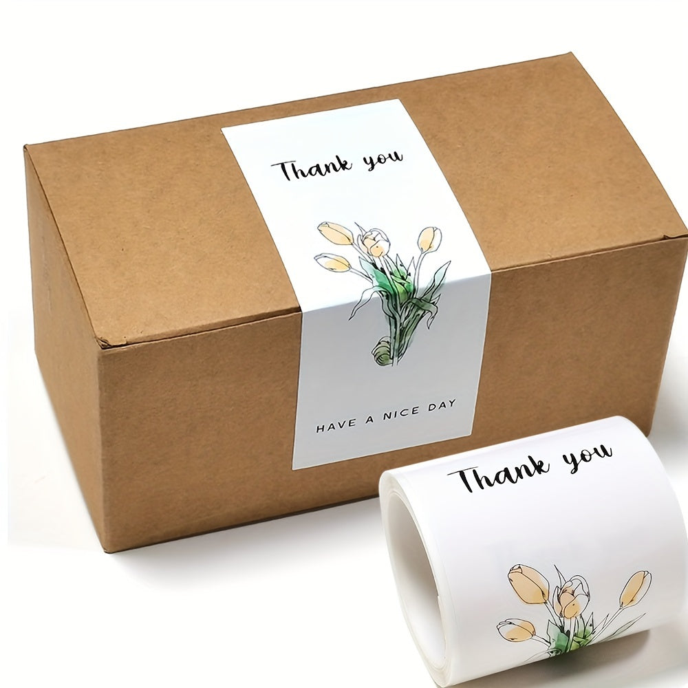 50pcs Thank You Stickers for Gift Boxes Decorative Labels