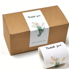 50pcs Thank You Stickers for Gift Boxes Decorative Labels