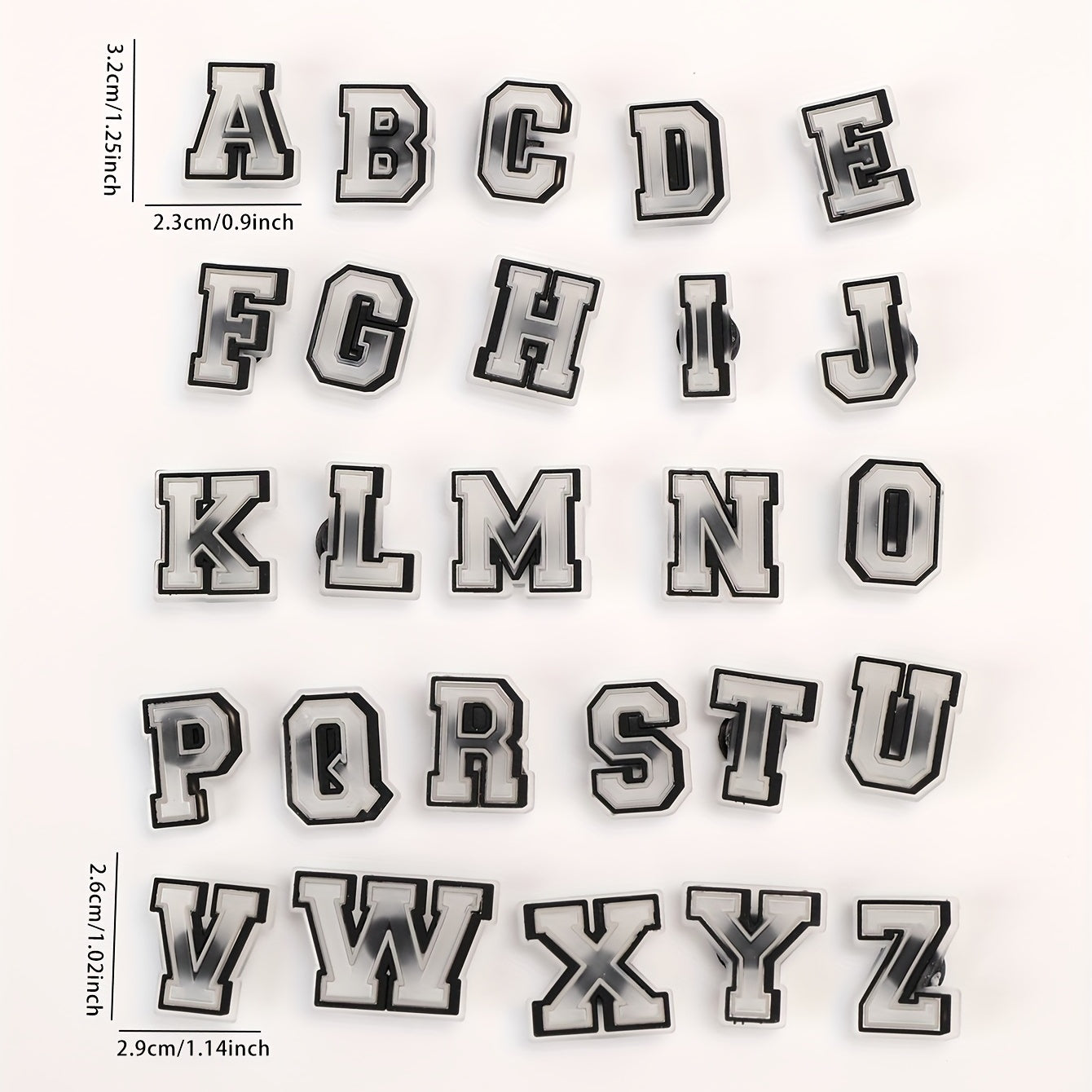 26 Letters Shoe Charm Clog Shoe Charm Animation Shoe Accessories