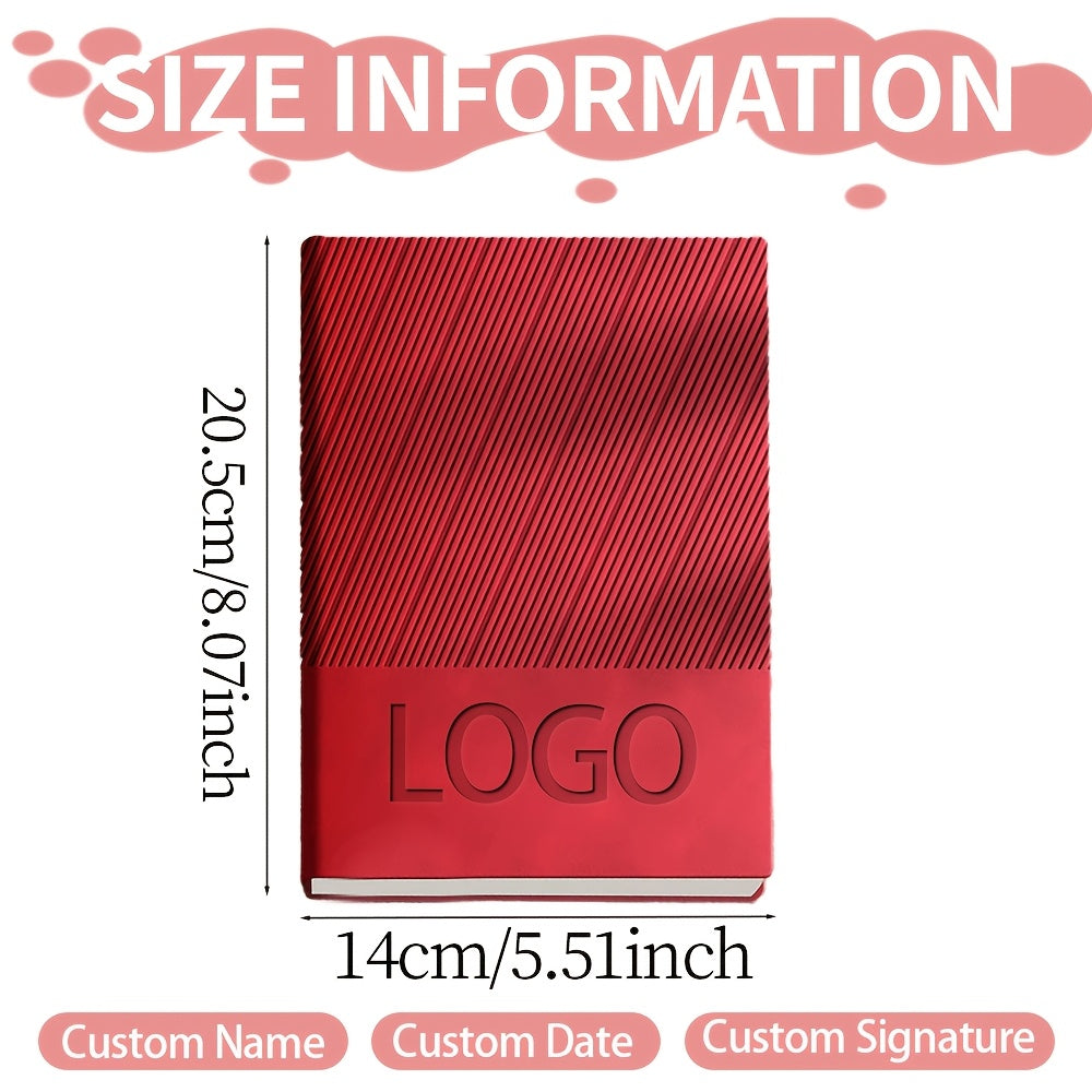 Personalized A5 Teal Red Notebook with Soft Cover