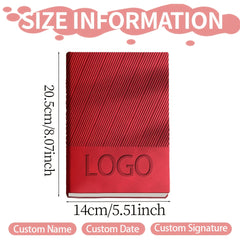 Personalized A5 Teal Red Notebook with Soft Cover