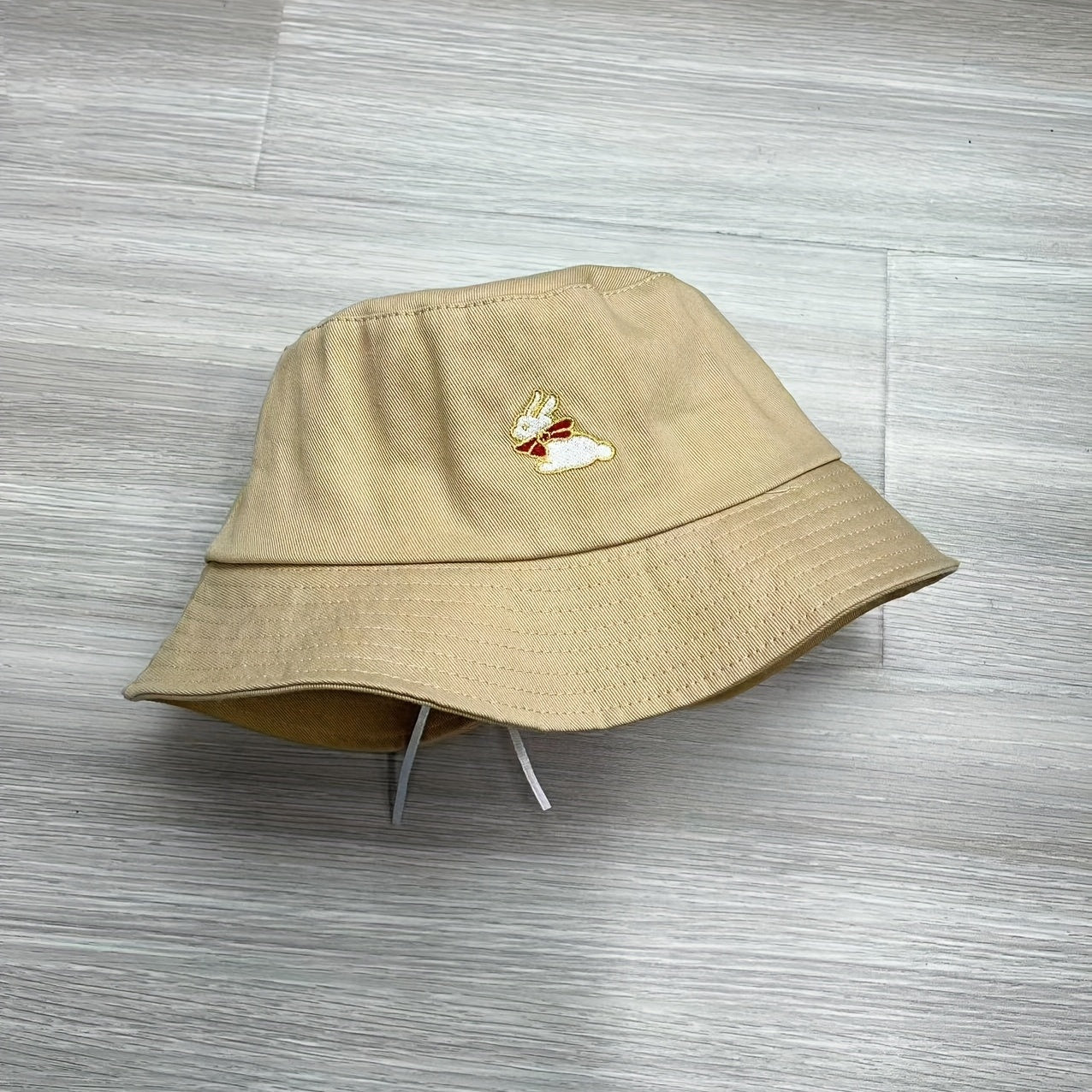 Rabbit Embroidery Bucket Hat for Women