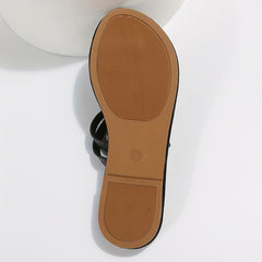 Women's Flat Slide Sandals Open Toe Casual Beach Shoes