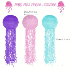 Colorful Jellyfish Paper Lantern Mermaid Theme Decoration