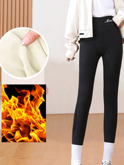Plush Lined Thermal Pants Soft & Comfy Slim Elastic Tights