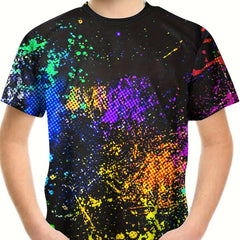 Kids Tee Shirt 3D Print Short Sleeve Street Wear Round Neck Tee