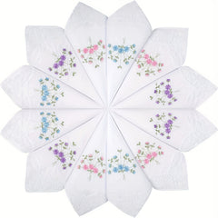 6PCS Butterfly Lace Embroidered Handkerchief Hankies Wedding Supplies