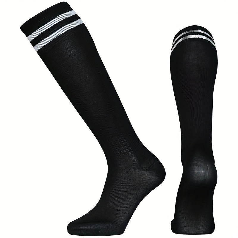 Unisex Over The Calf Athletic Socks Soccer Football Non Slip Sweat Absorbent
